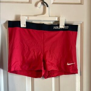 Nike Crimson Training Shorts with Black Waistband
